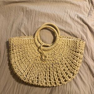 Tan Woven Handbag
